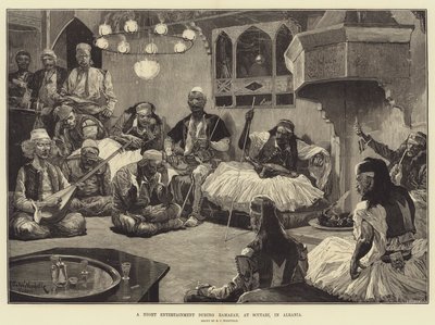 A Night Entertainment During Ramazan, at Scutari, in Albania by Richard Caton Woodville junior